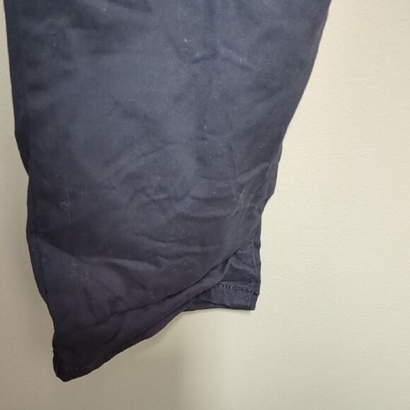 Blue Skinny Pants with Tapered Leg and Elastic Waistband - Picture 3 of 4